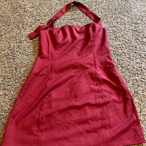 Peppermayo Burgundy Halter Dress